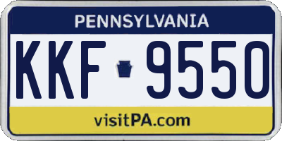 PA license plate KKF9550