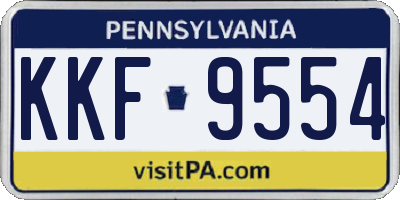 PA license plate KKF9554
