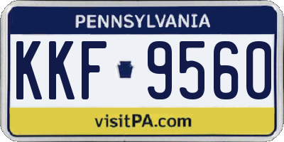 PA license plate KKF9560