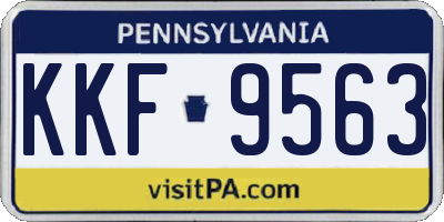 PA license plate KKF9563