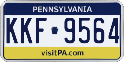PA license plate KKF9564