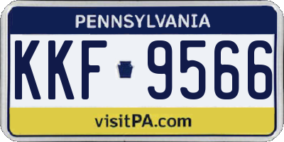 PA license plate KKF9566