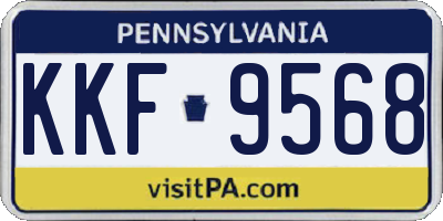 PA license plate KKF9568