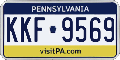 PA license plate KKF9569