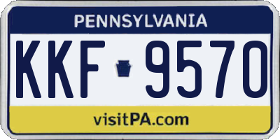 PA license plate KKF9570