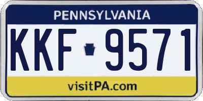 PA license plate KKF9571