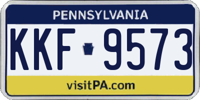 PA license plate KKF9573