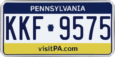 PA license plate KKF9575