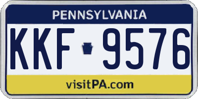 PA license plate KKF9576
