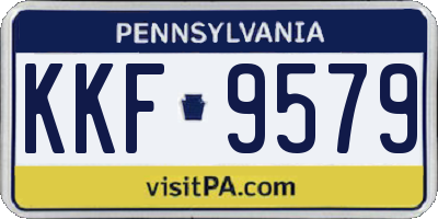 PA license plate KKF9579