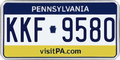 PA license plate KKF9580