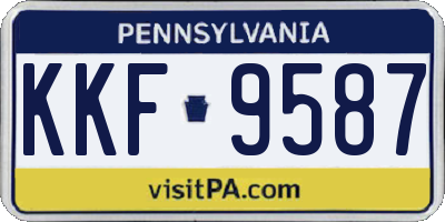 PA license plate KKF9587