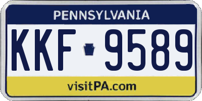 PA license plate KKF9589
