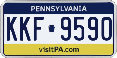 PA license plate KKF9590