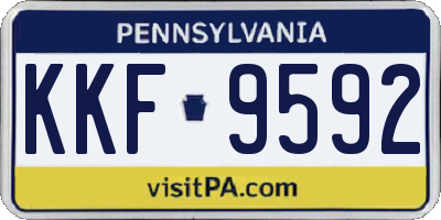 PA license plate KKF9592