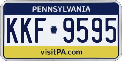 PA license plate KKF9595