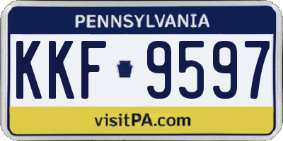 PA license plate KKF9597