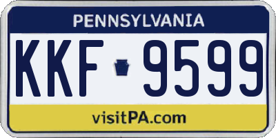 PA license plate KKF9599