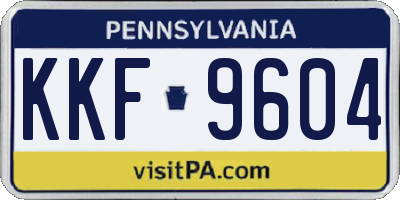 PA license plate KKF9604