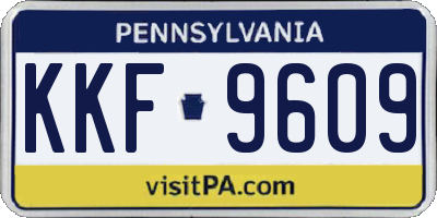 PA license plate KKF9609