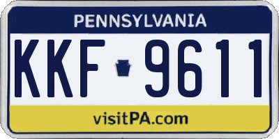 PA license plate KKF9611