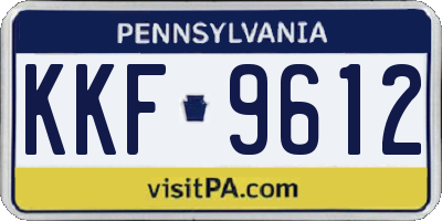 PA license plate KKF9612