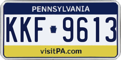 PA license plate KKF9613