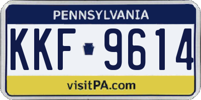PA license plate KKF9614