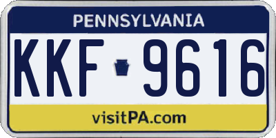 PA license plate KKF9616