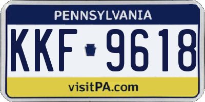 PA license plate KKF9618