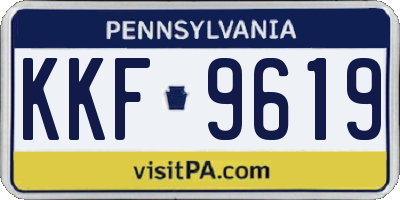 PA license plate KKF9619