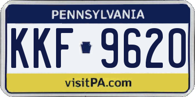 PA license plate KKF9620