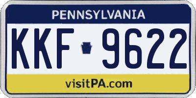 PA license plate KKF9622