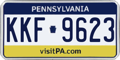 PA license plate KKF9623