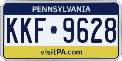 PA license plate KKF9628