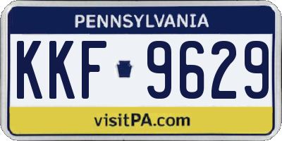 PA license plate KKF9629