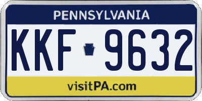 PA license plate KKF9632