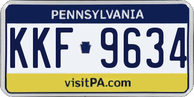 PA license plate KKF9634