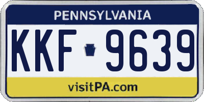 PA license plate KKF9639