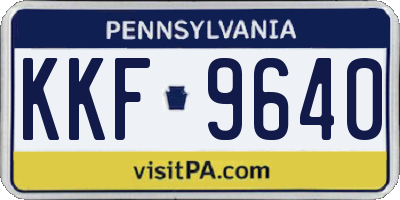 PA license plate KKF9640