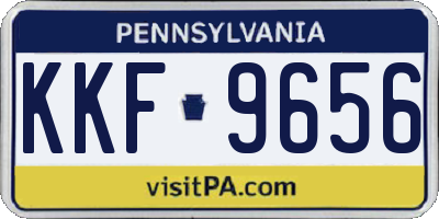 PA license plate KKF9656