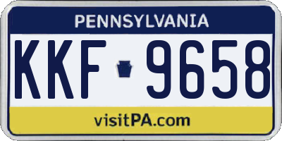 PA license plate KKF9658