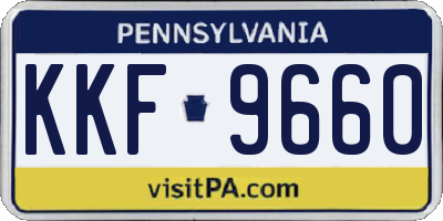 PA license plate KKF9660