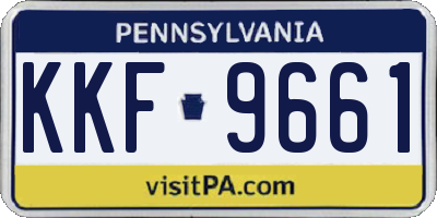 PA license plate KKF9661