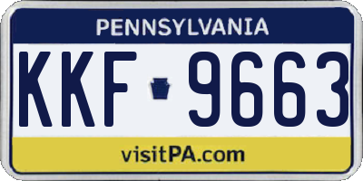 PA license plate KKF9663