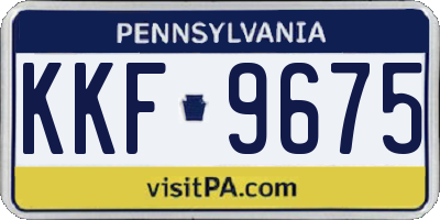 PA license plate KKF9675