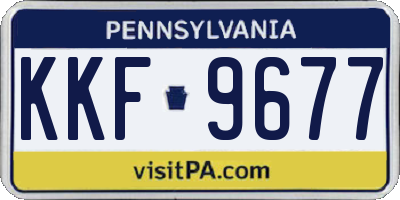 PA license plate KKF9677