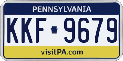PA license plate KKF9679