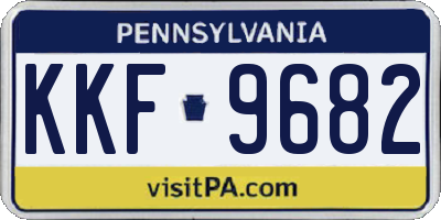 PA license plate KKF9682