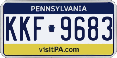 PA license plate KKF9683